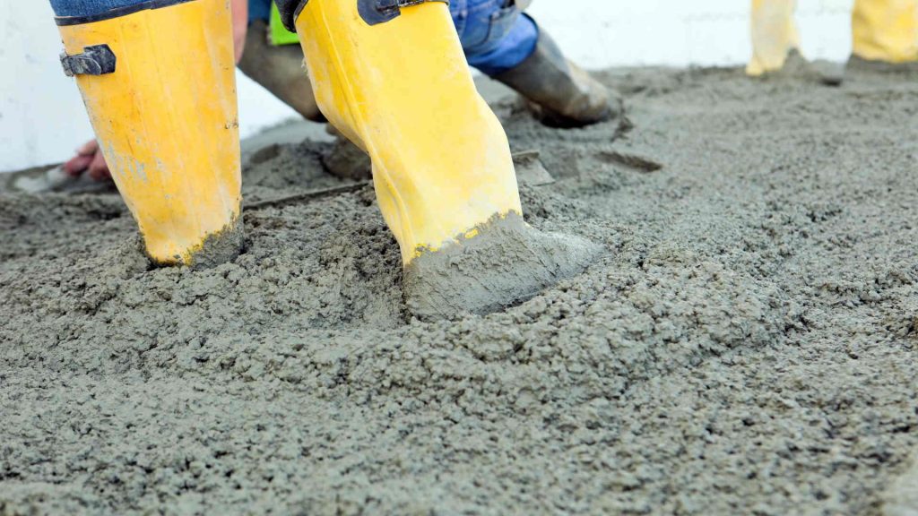 Concreters in Golden Point, Ballarat, working on a concreting job