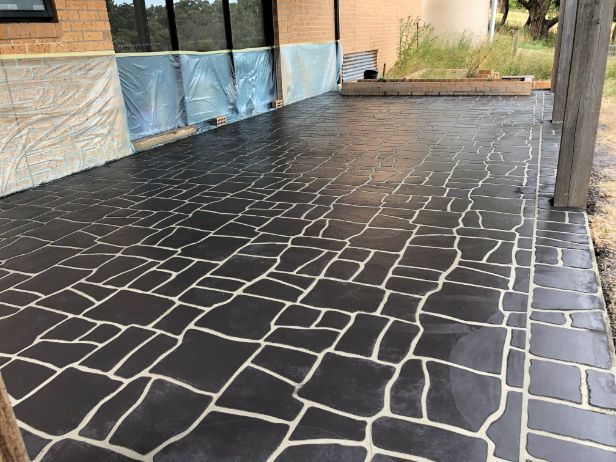 stamped concrete finish